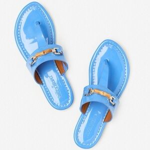 J. McLaughlin Glossy Blue Sandals